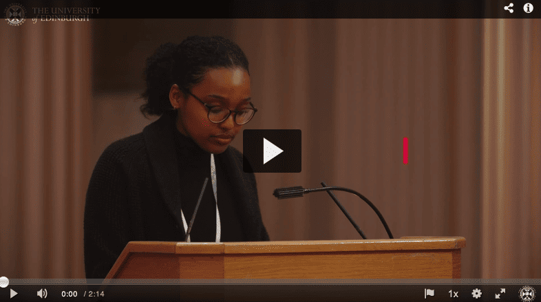 Ruweyda's speech person giving speech
