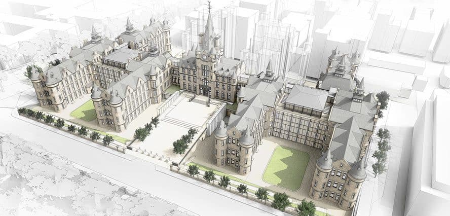architect impression of edinburgh futures institute building