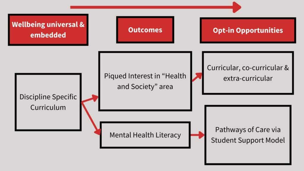 Diagram illustrating the Edinburgh Lead Well pathway