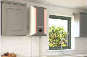 HeatWayv unit installed in kitch