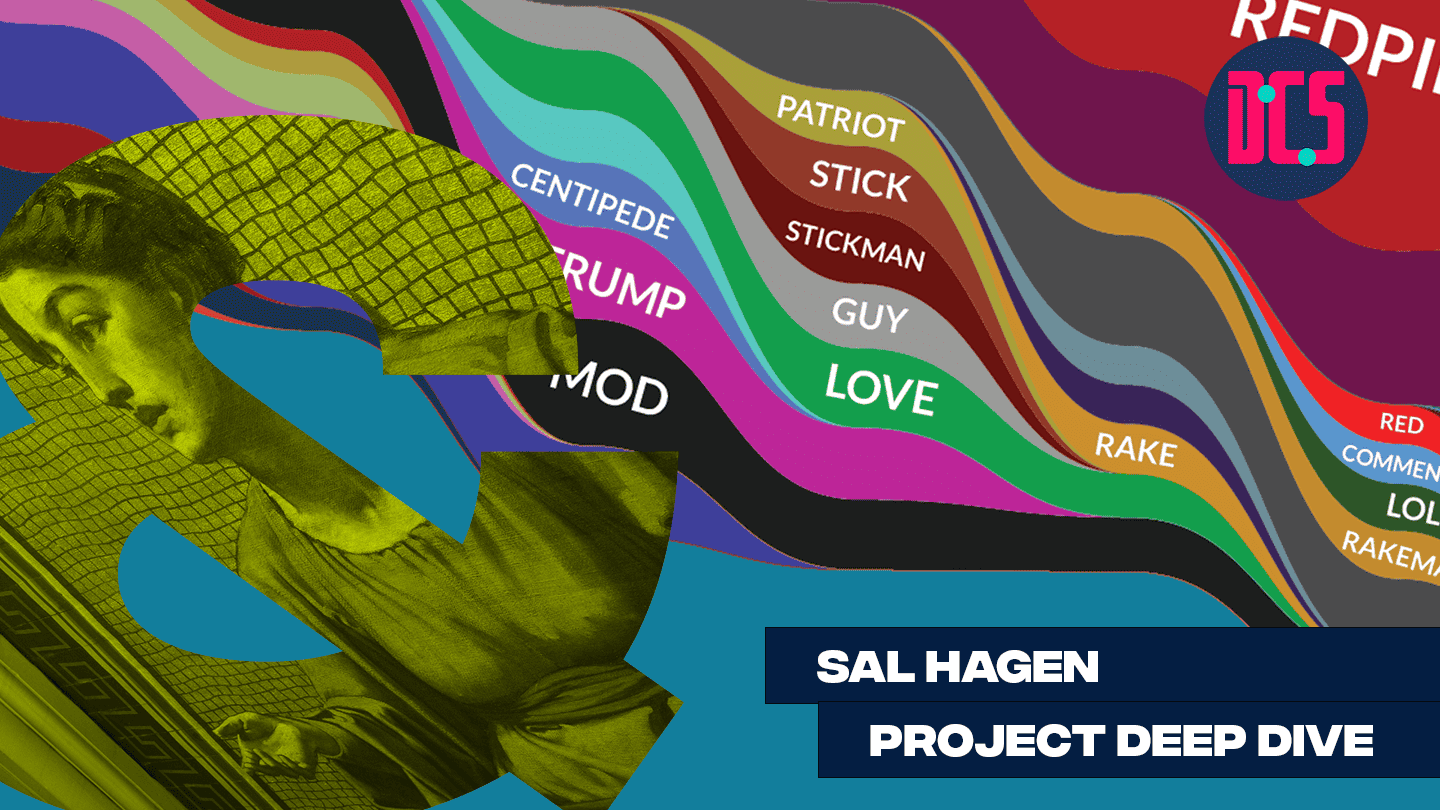 Multi-coloured lines flowing across the image in a wavy pattern