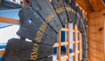 Slates from the spirit case sculpture